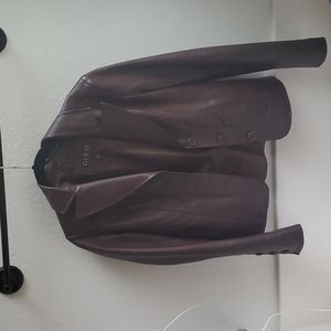 90s Y2K Leather Blazer Jacket